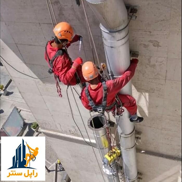 نصب انواع لوله روی ارتفاع و نمای ساختمان