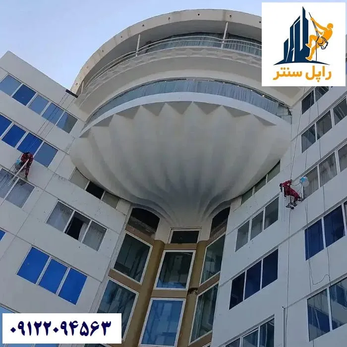 نوسازی نمای سیمانی با رنگ آمیزی