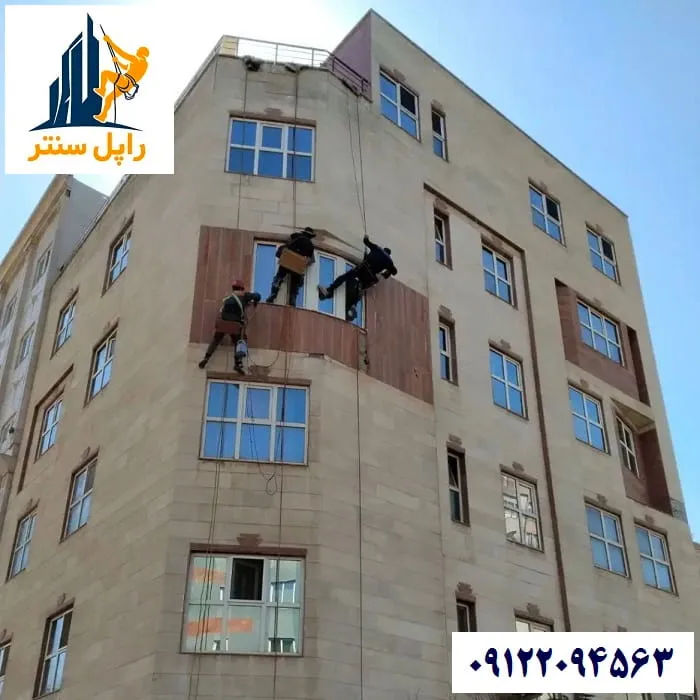 تثبیت سنگ نما با پیچ و رولپلاک