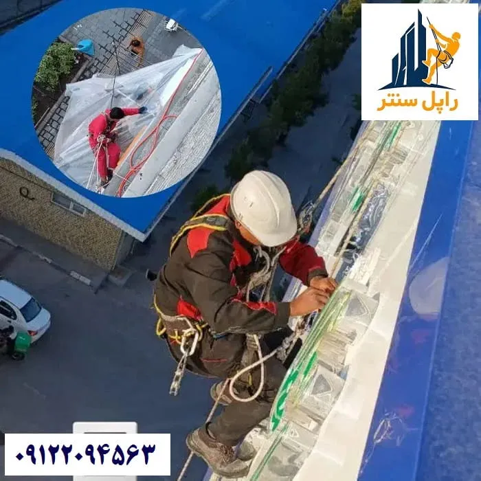 نصب و تعمیر تابلو چلنیوم در ارتفاع