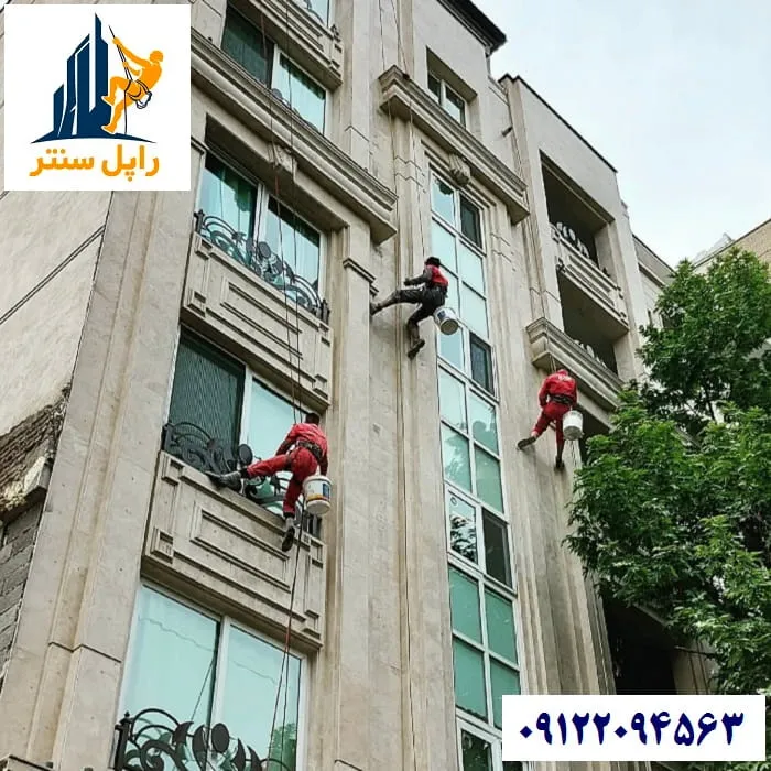 مهار کردن سنگ نمای ساختمان با پیچ رولپلاک