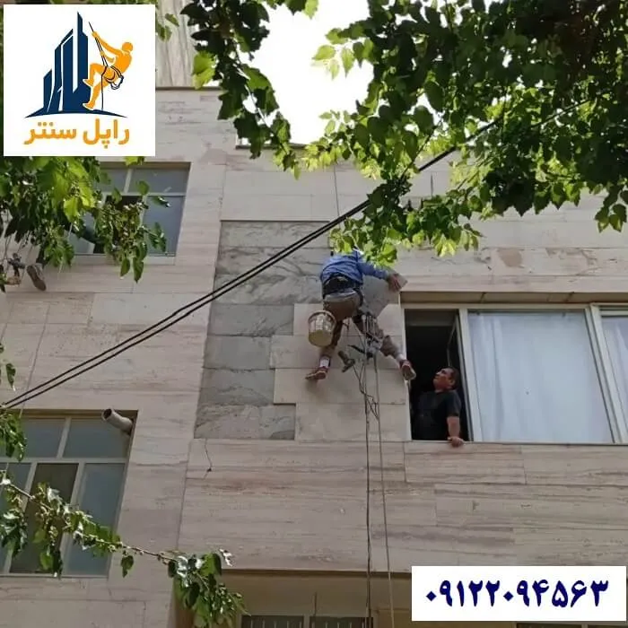 نصب سنگ نما بدون داربست