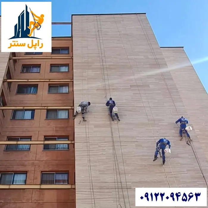 مهار کردن سنگ نمای ساختمان بدون داربست