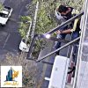 نصب کولر گازی آبی در ارتفاع و نمای ساختمان